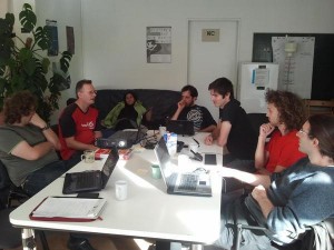 Intense discussions on the first day of BeVolunteer General Assembly 2012 in Halle, Germany